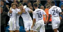  ?? GETTY IMAGES ?? Chris Wood celebrates after scoring for Leeds United.