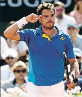  ?? ADAM PRETTY / GETTY ?? Stanislas Wawrinka celebrando un punto, ayer