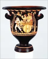 ?? — AP ?? This undated photo provided by the Metropolit­an Museum of Art, shows a terracotta bell-krater dating back to 360-350 BC.