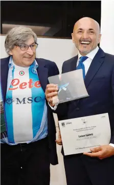  ?? ?? Luciano Spalletti, 64 anni, premiato a Coverciano