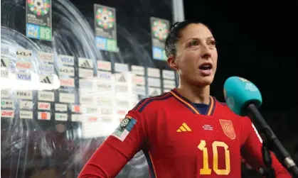  ?? ?? Jennifer Hermoso talking after the game against Zambia at the World Cup. Photograph: Jan Kruger/FIFA/Getty Images