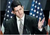  ?? MARK WILSON/GETTY ?? House Speaker Paul Ryan, R-Wis., said the GOP measure would keep the government running through April 28.