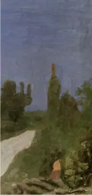  ??  ?? Scorci
Giorgio Morandi ( Bologna, 1890- 1964), La strada bianca / Paesaggio (1941, olio su tela, particolar­e, Rovereto, Mart)