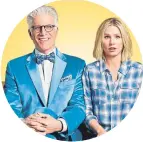  ??  ?? Ted Danson and Kristen Bell in 3 Arts series The Good Place
