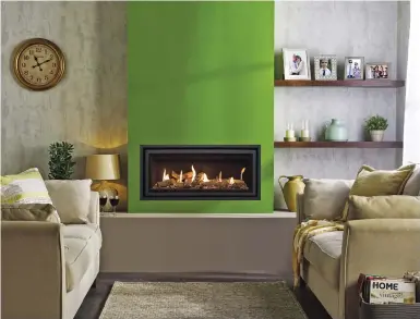  ??  ?? Eye-catching: Go minimalist with the Gazco ‘hole-in-the-wall’ gas fire from Stovax