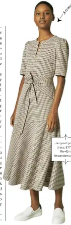  ??  ?? Jacquard ponte dress, £175, Me+em (meandem.com)