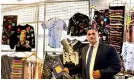  ??  ?? Nishantha Delgoda, Managing Director of Sritrims (Far East) Ltd with 2018 fashion accessory collection