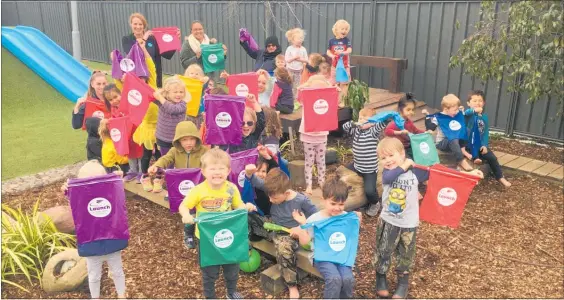  ??  ?? Launch active early learning child centre in Pakowhai Rd is now using washable nappy bags for each child’s wet and sandy clothing instead of single use plastic bags.