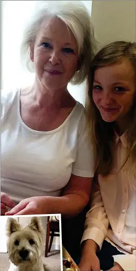  ?? ?? ‘GONE IN AN INSTANT’: Hazel Nairn, who has been missing for two weeks, with her granddaugh­ter