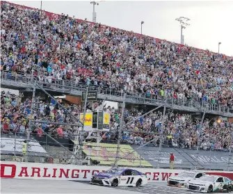  ?? TERRY RENNA, THE ASSOCIATED PRESS ?? Darlington Raceway in Darlington, South Carolina, is usually packed for NASCAR races, but not so for the May 17 re-start race as no spectators will be allowed.