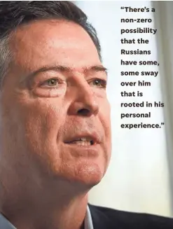  ?? JACK GRUBER/USA TODAY ?? Former FBI Director James Comey called President Trump someone “who appears to lack an external moral framework.”