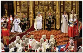  ??  ?? The Queen with Philip by her side at the State Opening in May 2015