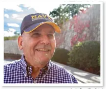  ?? Austin Dave/The Signal ?? Arnie Sisk wears his Navy veteran hat.