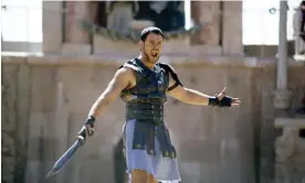  ?? ?? Russell Crowe as Maximus Decimus Meridius in the 2000 film Gladiator. Photograph: Dreamworks/Allstar