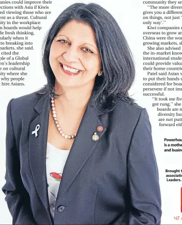  ??  ?? Powerhouse: Ranjna Patel is a mother, grandmothe­r and businesswo­man.
