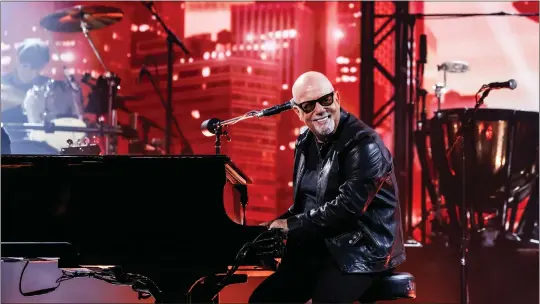  ?? JOHN SHEARER — GETTY IMAGES ?? Billy Joel performs his first new pop song in years, “Turn the Lights Back On,” at the Grammy Awards on Feb. 4in Los Angeles.