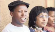  ?? PICTURE: SIPHIWE SIBEKO ?? CLOSE: Then Cosas president Julius Malema with Winnie Madikizela-Mandela, ANC Women’s League president and Cosas honorary president at the time, at a rally in 2003.