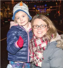  ??  ?? Adele and Aisling O’Dwyer who enjoyed the New Year’s Eve fireworks on Denny Street, Tralee.