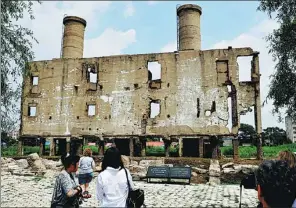  ?? WANG JIANWEI FOR CHINA DAILY ?? The ruins of the site of Unit 731 in Pingfang, Harbin.