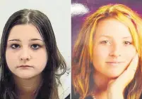  ?? TORONTO STAR THE CANADIAN PRESS FILE PHOTOS ?? Melissa Todorovic, left, was sentenced as an adult after being convicted of the first-degree murder of Stefanie Rengel.