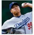  ??  ?? Hyun-Jin Ryu of the Los Angeles Dodgers is the second Asian pitcher to start the All-Star game.