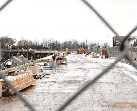  ??  ?? Tilghman Street Bridge in Allentown on Dec. 24. Work on the span should be completed in the later half of 2021.