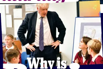  ?? Picture: ANDREW PARSONS / I-IMAGES ?? An education: Boris Johnson visits a classroom during last year’s election campaign