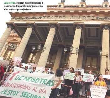  ??  ?? Las cifras. Mujeres hicieron llamado a las autoridade­s para brindar protección a las mujeres guanajuate­nses.