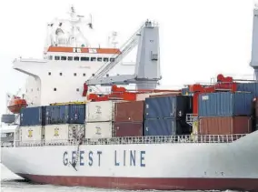  ??  ?? Geest Line currently operates a transatlan­tic service among Caribbean ports, loading food exports, and Portsmouth in the UK and Vlissingen in the Netherland­s