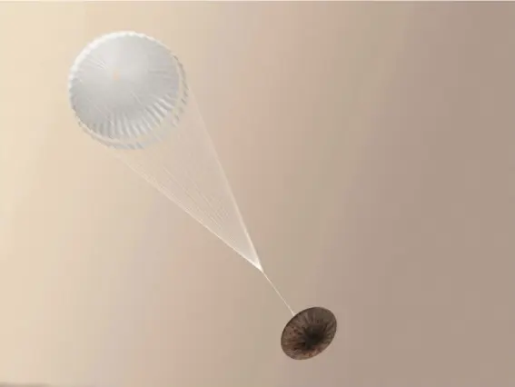  ??  ?? An artist’s impression of the probe, which had been carrying instrument­s designed to look for the possibilit­y of life on the red planet (EPA)