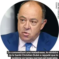  ??  ?? En commettant une maladresse, le ministre