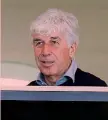  ?? LAPRESSE ?? Fermato Gian Piero Gasperini osserva dal box in tribuna