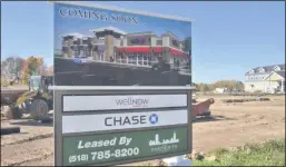  ?? LAUREN HALLIGAN - MEDIANEWS GROUP ?? WellNow Urgent Care and Chase Bank have been announced as tenants at the new commercial site at 24and 26North Greenbush Rd., which is currently under constructi­on.