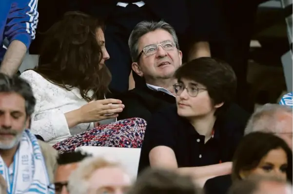  ?? PHOTO FRÉDÉRIC SPEICH. LA PROVENCE. MAXPPP ?? Jean-Luc Mélenchon le 26 avril au Vélodrome.