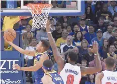  ?? — USA Today Sports ?? Golden State Warriors’ Stephen Curry (30) shoots the ball against Detroit Pistons’ Andre Drummond (0) at Oracle Arena.