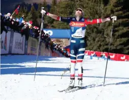  ?? TERJE PEDERSEN ?? Ingvild Flugstad Østberg kunne endelig juble for sammenlagt­seier i Tour de Ski.