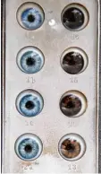  ?? Foto: dpa ?? Die Augenfarbe­ntafel, zwischen 1920 und 1940 für „Rassen und Abstam mungsgutac­hten“verwendet.