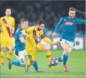  ?? FOTO: PERE PUNTÍ ?? El Barça debe jugar el 8 de agosto la vuelta de octavos ante el Nápoles