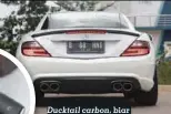  ??  ?? Ducktail carbon, biar terlebih lebih sporty