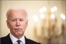  ?? Drew Angerer / Getty Images ?? President Joe Biden speaks in the East Room of the White House on Thursday.