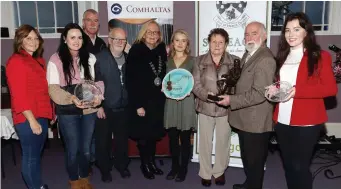  ??  ?? Marie McLoughlin, Secretary, Town Branch, Sligo Comhaltas, Rebecca McGrath, 2nd, Cllr.Declan Bree, John Scott, Town Branch, Sligo Comhaltas, Mayor of Sligo Municipal District, Cllr. Rosaleen O’Grady, Hayley Richardson, 1st, Verona Ryan, Vice Chairperso­n, Town Branch, Sligo Comhaltas, Martin Enright, Chairperso­n, Town Branch, Sligo Comhaltas and Caoimhe Flannery, 3rd in the Fiddler of Dooney.