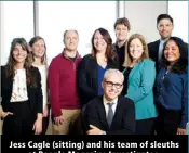  ?? ?? Jess Cagle (sitting) and his team of sleuths at People Magazine Investigat­es.