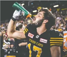  ?? JOHANY JUTRAS/CFL/FILES ?? Luke Tasker of the Tiger-cats is selling homes and renovating a rental property he and his wife purchased near Buffalo.