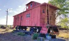  ??  ?? Paloma Villalobos purchased this train caboose on her parents’ property in Taos so she would have somewhere to live when she was home from college. It has no running water and was freezing cold in winter, but it’s all she could afford.