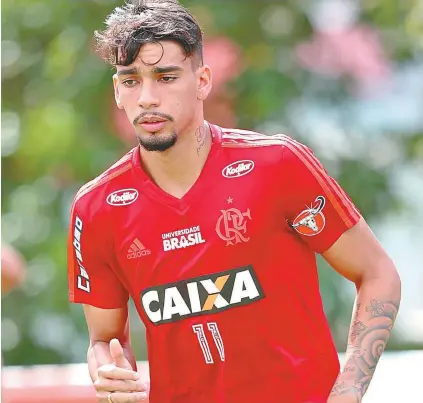  ?? GILVAN DE SOUZA / FLAMENGO ?? Lucas Paquetá elogia Barbieri: ‘Procura passar bastante os detalhes e explica bem a forma de jogar’