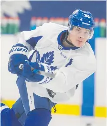 ?? ERNEST DOROSZUK ?? Maple Leafs forward Auston Matthews has eight points after five games, the most among NHL rookies.