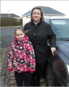  ??  ?? Christine Ryan and her daughter Jade both had a lucky escape when deer struck their car on the Rosslare Road outside Wexford.