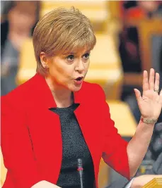  ?? Pictures: Andrew Cowan. ?? First Minister Nicola Sturgeon and Scottish Tory leader Ruth Davidson during the debate.