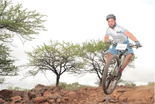  ??  ?? A GREAT TREK: Riders charge down the single track section at the Grindrod Berg and Bush race in KwaZulu-Natal.