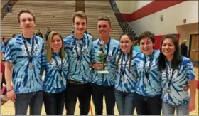  ?? SUBMITTED PHOTO ?? The Kutzown High School Odyssey of the Mind placed 2nd at the state competitio­n and advance to the World Finals. Team members are Porter Holt, Kiana Haring, Asher Cooper, Nathan Hayduk, Emma Kyle, Julia Mace, and Madison Wolf.